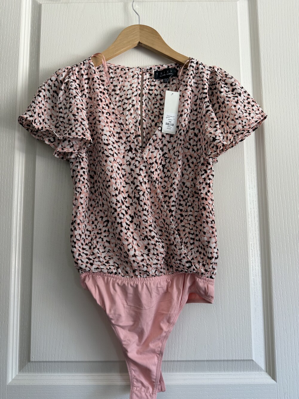 Patterned Flutter Sleeve Bodysuit
